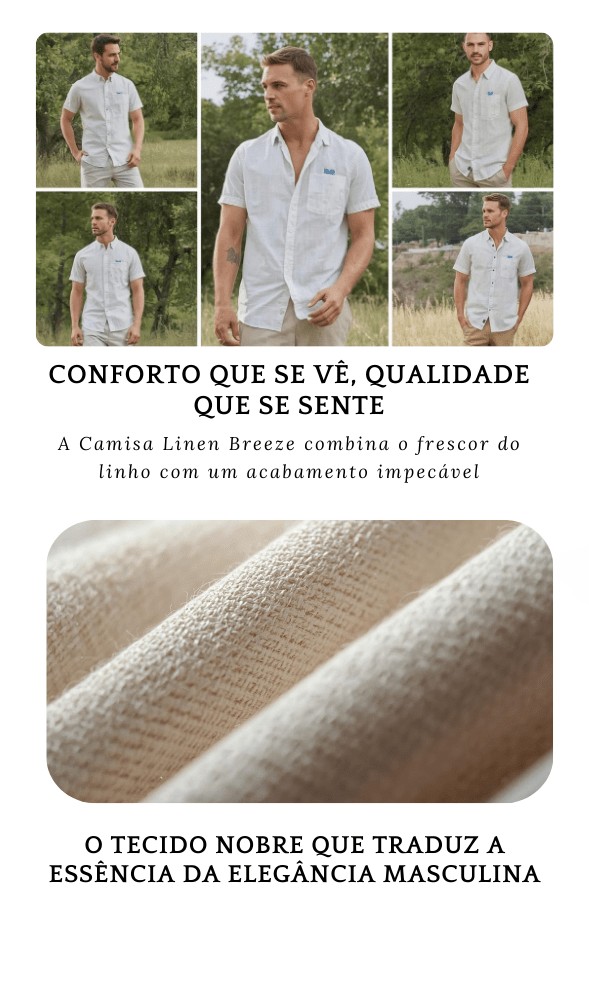 camisa de linho manga curta